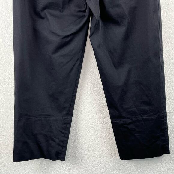 AYR The Me Time Black Pleated Relaxed Fit Chino Cropped Trouser Pants 2 - Picture 10 of 14
